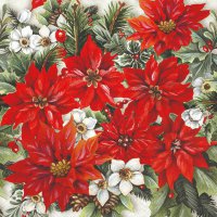 Servietten 33x33 cm - Poinsettia All Over Servietten 33x33 cm - Poinsettia All Over