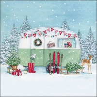 Servietten 33x33 cm - Christmas Caravan