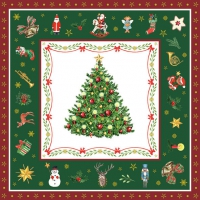 Servietten 33x33 cm - Christmas Evergreen Green