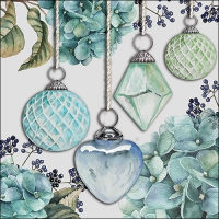 Servietten 33x33 cm - Hanging Baubles Green Servietten 33x33 cm - Hanging Baubles Green