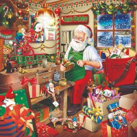 Servietten 33x33 cm - Santa´s Workshop