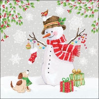 Servietten 33x33 cm - Snowman Meet Friends Servietten 33x33 cm - Snowman Meet Friends