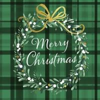 Servietten 33x33 cm - Christmas Plaid Green Servietten 33x33 cm - Christmas Plaid Green