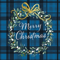 Servietten 33x33 cm - Christmas Plaid Blue Servietten 33x33 cm - Christmas Plaid Blue