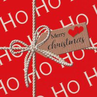 Servietten 33x33 cm - Ho Ho Gift Red Servietten 33x33 cm - Ho Ho Gift Red