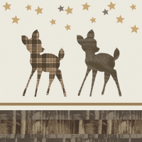 Servietten 33x33 cm - Wooden Deer Servietten 33x33 cm - Wooden Deer