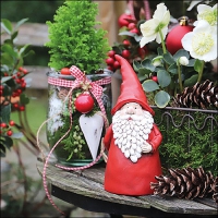 Servietten 33x33 cm - Santa In Garden Servietten 33x33 cm - Santa In Garden