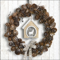 Servietten 33x33 cm - Pine Cone Wreath Servietten 33x33 cm - Pine Cone Wreath