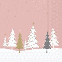 Servietten 33x33 cm - Midnight Trees Rose Servietten 33x33 cm - Midnight Trees Rose