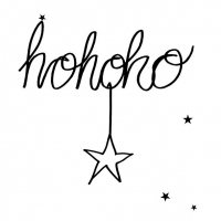 Servietten 33x33 cm - Hohoho Star Black Servietten 33x33 cm - Hohoho Star Black