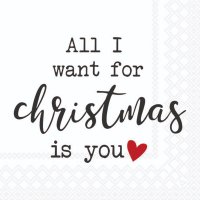 Servietten 33x33 cm - All I Want Servietten 33x33 cm - All I Want