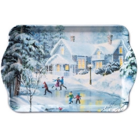 Tablett - 15X23cm Evening Skating