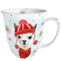 Porzellan-Tasse -  0.4 L Winter Lama