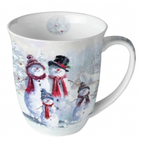 Porzellan-Tasse -  0.4 L Snowman With Hat