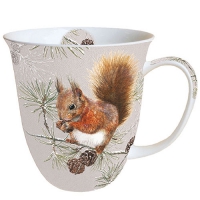 Porzellan-Tasse -  0.4 L Squirrel In Winter