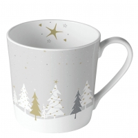 Porzellan-Tasse - Midnight Trees Grey