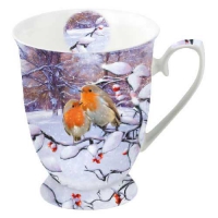 Porzellan-Tasse -  0.25 L Robins On Branch