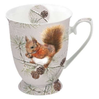 Porzellan-Tasse -  0.25 L Squirrel In Winter