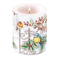 Dekorkerze - Birds & Holly