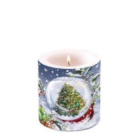 Dekorkerze klein -  Tree In Snowglobe