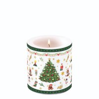 Dekorkerze klein - Christmas Evergreen White Dekorkerze klein - Christmas Evergreen White