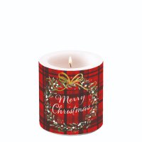 Dekorkerze klein - Christmas Plaid Red Dekorkerze klein - Christmas Plaid Red