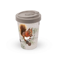 Bamboo mug To-Go - Squirrel In Winter