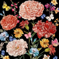 Servietten 33x33 cm - Dalida, schwarz