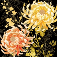 Servietten 33x33 cm - Coco, schwarz