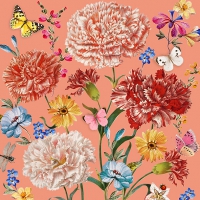 Servietten 33x33 cm - Dalida, coral