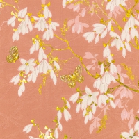 Servietten 33x33 cm - Jardin des Rêves, coral