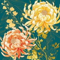 Servietten 33x33 cm - Coco, petrol