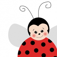 Servietten 25x25 cm - Fräulein Käfer 