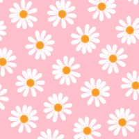 Servietten 25x25 cm - Dancing Daisies  rosa