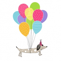 Servietten 33x33 cm - Flying Waldi 