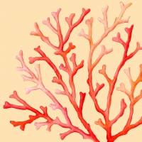 Servietten 33x33 cm - Koralle