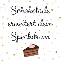 Servietten 33x33 cm - Schoko-Speck