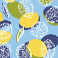 Servietten 33x33 cm - Limone
