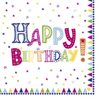 Servietten 33x33 cm - Happy Servietten 33x33 cm - Happy