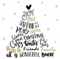 Servietten 33x33 cm - Tree Message