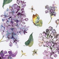 Servietten 33x33 cm - Sweet Butterfly Lilac