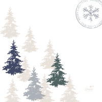 Servietten 24x24 cm - Postcard Trees