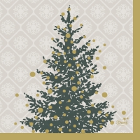 Servietten 24x24 cm - Trees in Gold