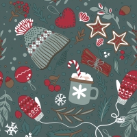 Servietten 33x33 cm - Cosy X-Mas