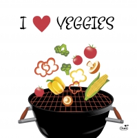 Servietten 33x33 cm - Veggies