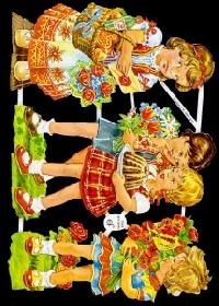 Glanzbilder - 4 Kinder 50er Jahre Glanzbilder - 4 Kinder 50er Jahre