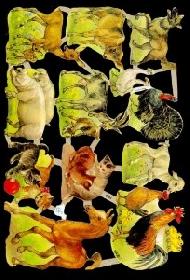 Glanzbilder - Bauernhoftiere 60er Jahre Glanzbilder - Bauernhoftiere 60er Jahre