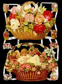 Glanzbilder - 2 Blumenkörbe Glanzbilder - 2 Blumenkörbe