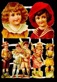 Glanzbilder - Kinder mit antiken Kleidern Glanzbilder - Kinder mit antiken Kleidern