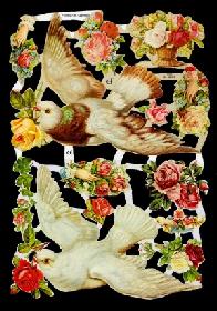 Glanzbilder - 2 Tauben